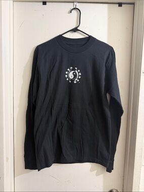 RVCA Black Long Sleeve Shirt with White Graphic Bruce Lee Back graphic